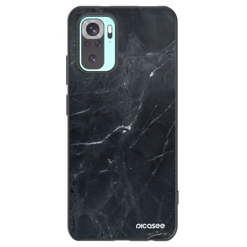 Picasee fekete szilikon tok az alábbi mobiltelefonokra Xiaomi Redmi Note 10 Pro - Black marble
