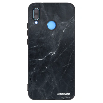 Picasee fekete szilikon tok az alábbi mobiltelefonokra Huawei P20 Lite - Black marble