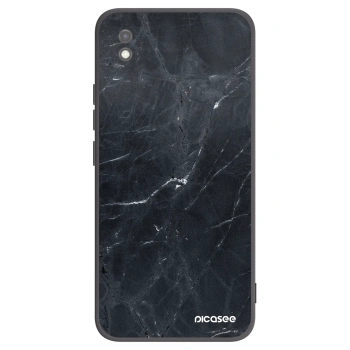 Picasee fekete szilikon tok az alábbi mobiltelefonokra Xiaomi Redmi 9AT - Black marble
