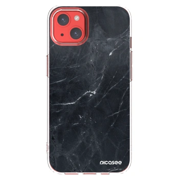 Picasee átlátszó szilikon tok az alábbi mobiltelefonokra Apple iPhone 13 - Black marble