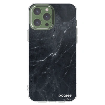 Picasee átlátszó szilikon tok az alábbi mobiltelefonokra Apple iPhone 13 Pro Max - Black marble