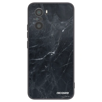 Picasee fekete szilikon tok az alábbi mobiltelefonokra Xiaomi Poco F3 - Black marble