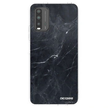 Picasee átlátszó szilikon tok az alábbi mobiltelefonokra Xiaomi Redmi 9T - Black marble