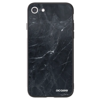 Picasee ULTIMATE CASE Apple iPhone SE 2020 - készülékre - Black marble