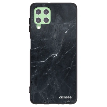 Picasee fekete szilikon tok az alábbi mobiltelefonokra Samsung Galaxy A22 A225F 4G - Black marble