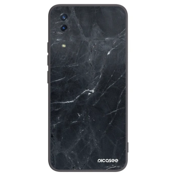 Picasee fekete szilikon tok az alábbi mobiltelefonokra Vivo Y11s - Black marble