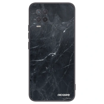 Picasee fekete szilikon tok az alábbi mobiltelefonokra Realme 8 5G - Black marble