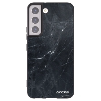 Picasee fekete szilikon tok az alábbi mobiltelefonokra Samsung Galaxy S22 5G - Black marble