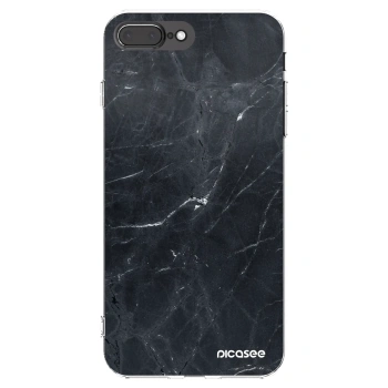 Picasee átlátszó szilikon tok az alábbi mobiltelefonokra Apple iPhone 7 Plus - Black marble