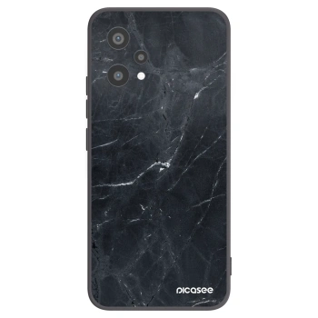 Picasee fekete szilikon tok az alábbi mobiltelefonokra Realme 9 Pro 5G - Black marble
