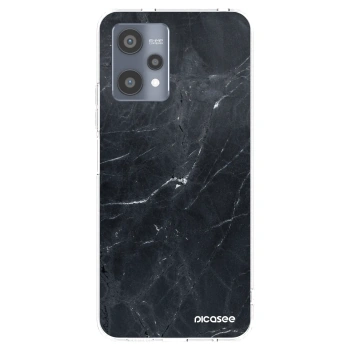 Picasee átlátszó szilikon tok az alábbi mobiltelefonokra Realme 9 Pro 5G - Black marble