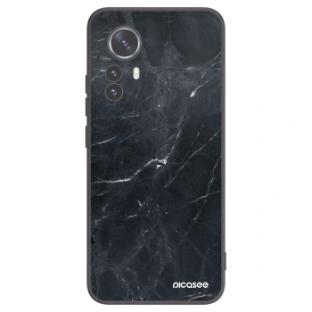 Picasee fekete szilikon tok az alábbi mobiltelefonokra Xiaomi 12 Pro - Black marble