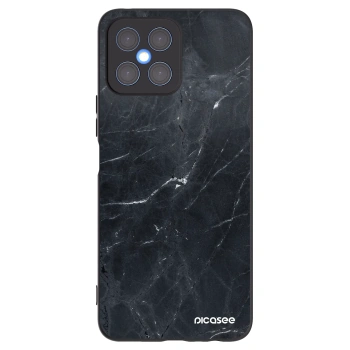 Picasee fekete szilikon tok az alábbi mobiltelefonokra Honor X8 4G - Black marble