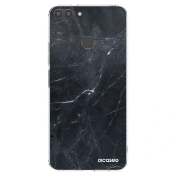Picasee átlátszó szilikon tok az alábbi mobiltelefonokra Huawei P Smart - Black marble