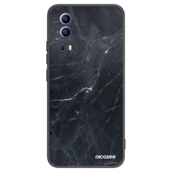 Picasee fekete szilikon tok az alábbi mobiltelefonokra Vivo Y52 5G - Black marble