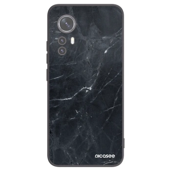 Picasee fekete szilikon tok az alábbi mobiltelefonokra Xiaomi 12X - Black marble