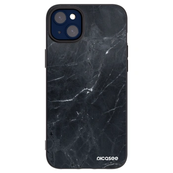 Picasee fekete szilikon tok az alábbi mobiltelefonokra Apple iPhone 14 Plus - Black marble