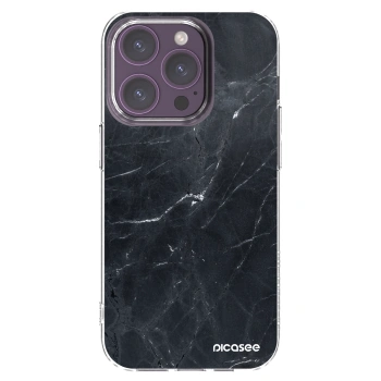 Picasee átlátszó szilikon tok az alábbi mobiltelefonokra Apple iPhone 14 Pro - Black marble
