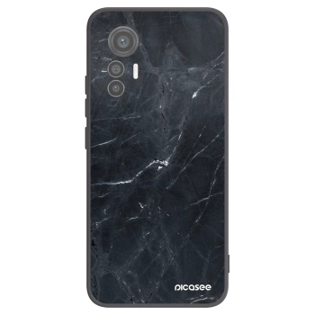 Picasee fekete szilikon tok az alábbi mobiltelefonokra Xiaomi 12 Lite - Black marble