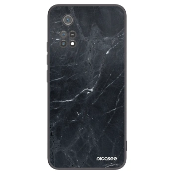 Picasee fekete szilikon tok az alábbi mobiltelefonokra Xiaomi Poco M4 Pro - Black marble