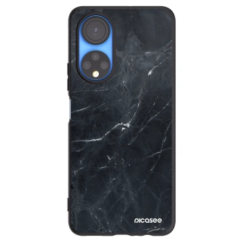 Picasee fekete szilikon tok az alábbi mobiltelefonokra Honor X7 - Black marble