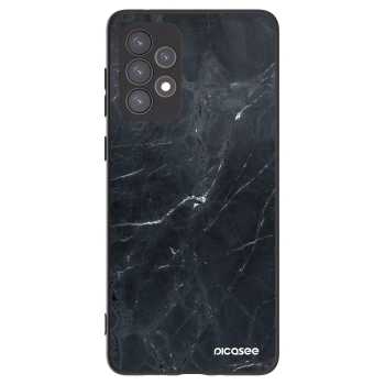Picasee fekete szilikon tok az alábbi mobiltelefonokra Samsung Galaxy A73 5G - Black marble