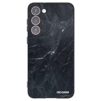 Picasee fekete szilikon tok az alábbi mobiltelefonokra Samsung Galaxy S23+ 5G - Black marble