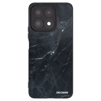 Picasee fekete szilikon tok az alábbi mobiltelefonokra Honor X8a - Black marble