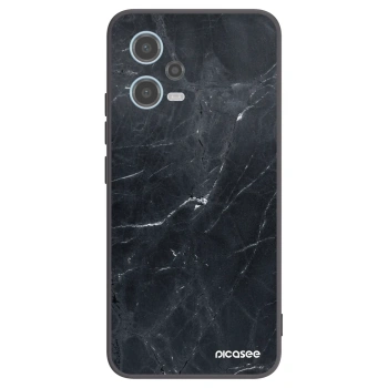 Picasee fekete szilikon tok az alábbi mobiltelefonokra Xiaomi Redmi Note 12 5G - Black marble