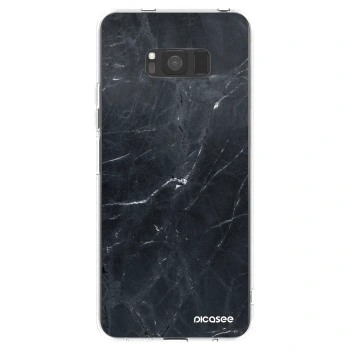 Picasee átlátszó szilikon tok az alábbi mobiltelefonokra Samsung Galaxy S8 G950F - Black marble
