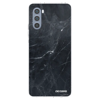 Picasee átlátszó szilikon tok az alábbi mobiltelefonokra Motorola Moto G62 - Black marble