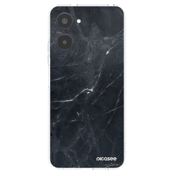 Picasee átlátszó szilikon tok az alábbi mobiltelefonokra Realme 10 4G - Black marble