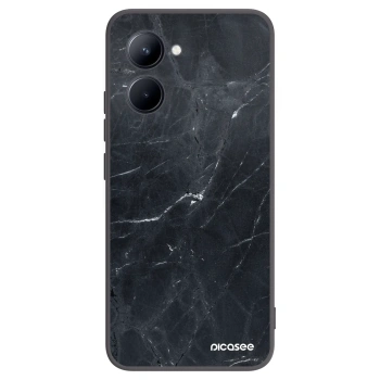 Picasee fekete szilikon tok az alábbi mobiltelefonokra Realme C33 (2023) - Black marble