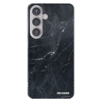 Picasee átlátszó szilikon tok az alábbi mobiltelefonokra Samsung Galaxy S24 S921B 5G - Black marble