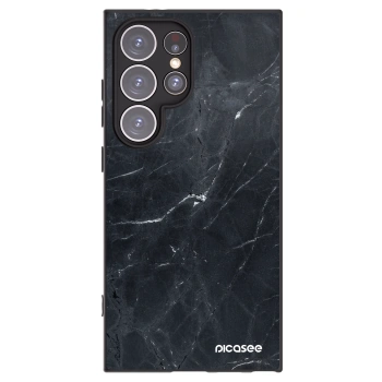 Picasee fekete szilikon tok az alábbi mobiltelefonokra Samsung Galaxy S24 Ultra S928B 5G - Black marble