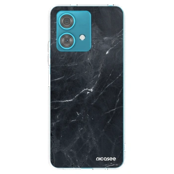 Picasee átlátszó szilikon tok az alábbi mobiltelefonokra Motorola Edge 40 Neo - Black marble