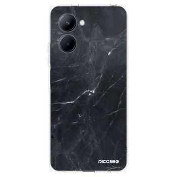 Picasee átlátszó szilikon tok az alábbi mobiltelefonokra Realme C33 (2023) - Black marble