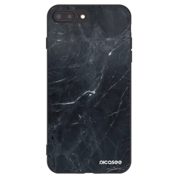 Picasee fekete szilikon tok az alábbi mobiltelefonokra Apple iPhone 7 Plus - Black marble