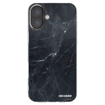 Picasee átlátszó szilikon tok az alábbi mobiltelefonokra Apple iPhone 16 Plus - Black marble