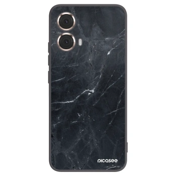 Picasee fekete szilikon tok az alábbi mobiltelefonokra Motorola Moto G85 - Black marble
