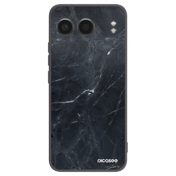 Picasee fekete szilikon tok az alábbi mobiltelefonokra OnePlus Nord 4 - Black marble