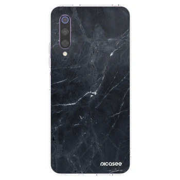 Picasee átlátszó szilikon tok az alábbi mobiltelefonokra Xiaomi Mi 9 - Black marble