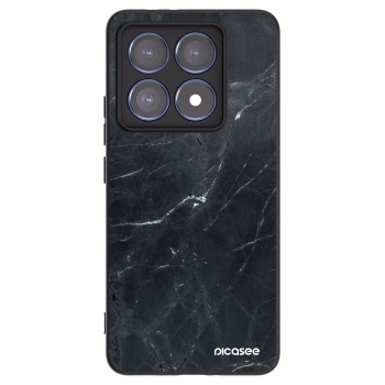 Picasee fekete szilikon tok az alábbi mobiltelefonokra Xiaomi 14T Pro - Black marble