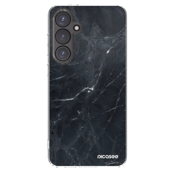 Picasee átlátszó szilikon tok az alábbi mobiltelefonokra Samsung Galaxy S24 FE S721B - Black marble