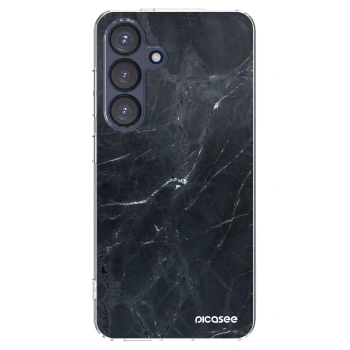 Picasee átlátszó szilikon tok az alábbi mobiltelefonokra Samsung Galaxy S25 5G - Black marble