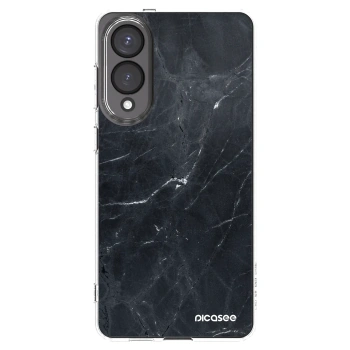 Picasee átlátszó szilikon tok az alábbi mobiltelefonokra Samsung Galaxy S25 Edge 5G - Black marble