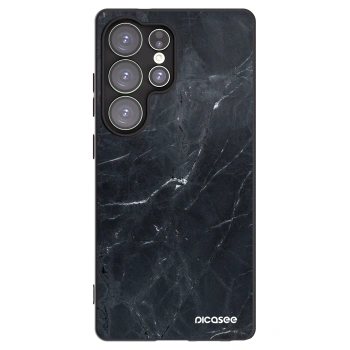 Picasee fekete szilikon tok az alábbi mobiltelefonokra Samsung Galaxy S25 Ultra 5G - Black marble