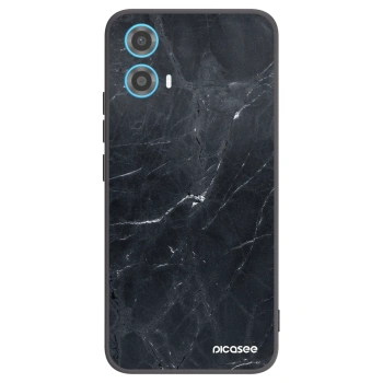 Picasee fekete szilikon tok az alábbi mobiltelefonokra Motorola Moto G34 5G - Black marble