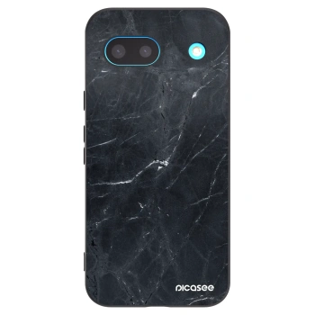 Picasee fekete szilikon tok az alábbi mobiltelefonokra Google Pixel 8a - Black marble