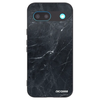 Picasee fekete szilikon tok az alábbi mobiltelefonokra Google Pixel 8 - Black marble